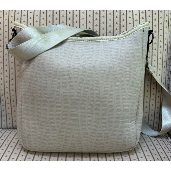 Haute Shore Neoprene Crossbody Purse in Cream Croc Print Adjustable Strap - Picture 2 of 13